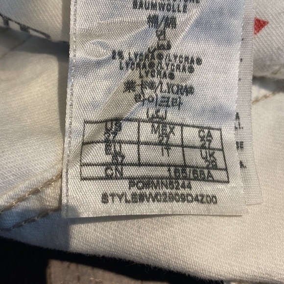 Guess Jeans White Short Slits Size 27 - Picture 9 of 12